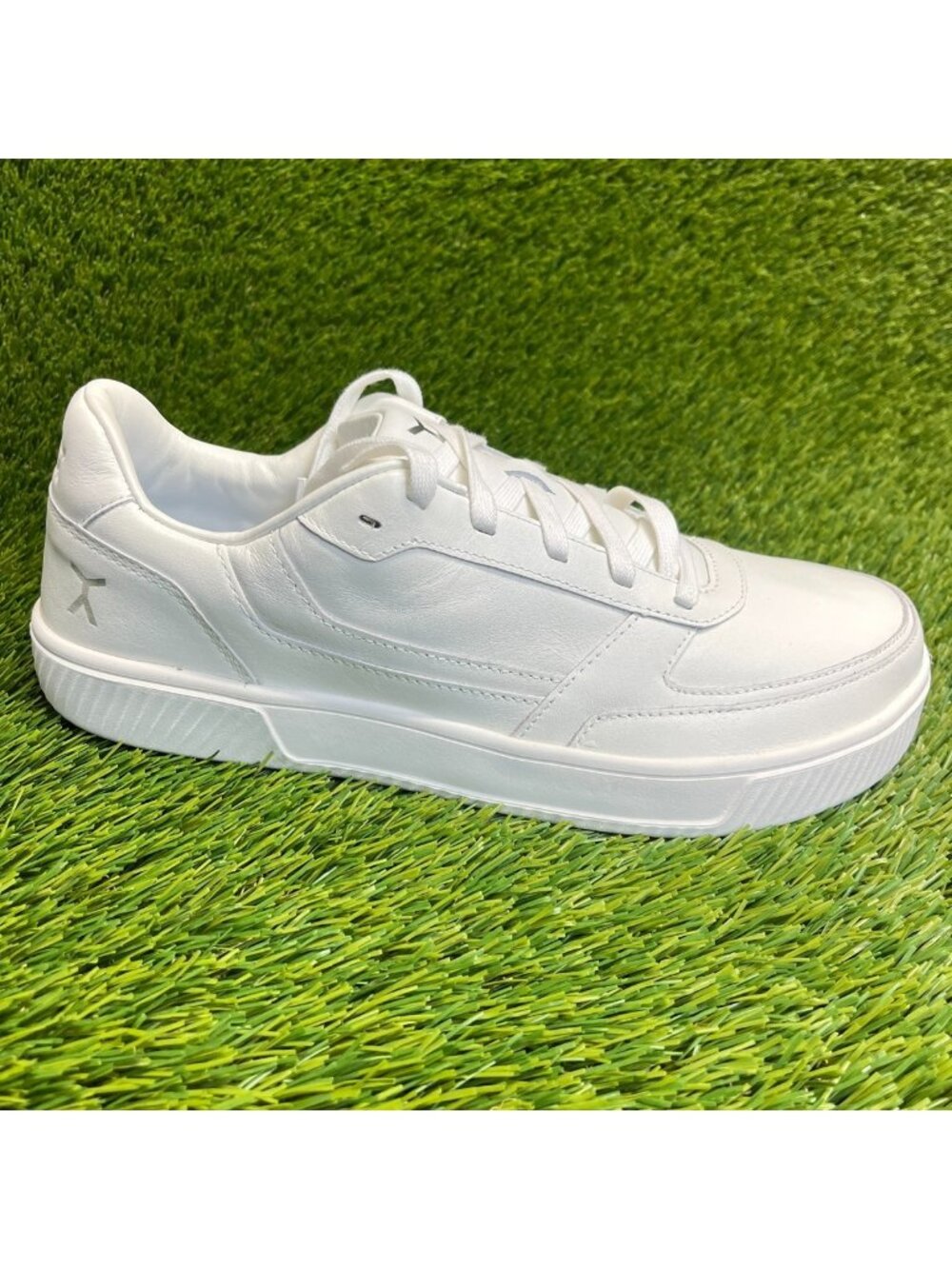 Flux Footwear Adapt Leather Trainer White Mens Size 11 Athletic Shoes Sneakers